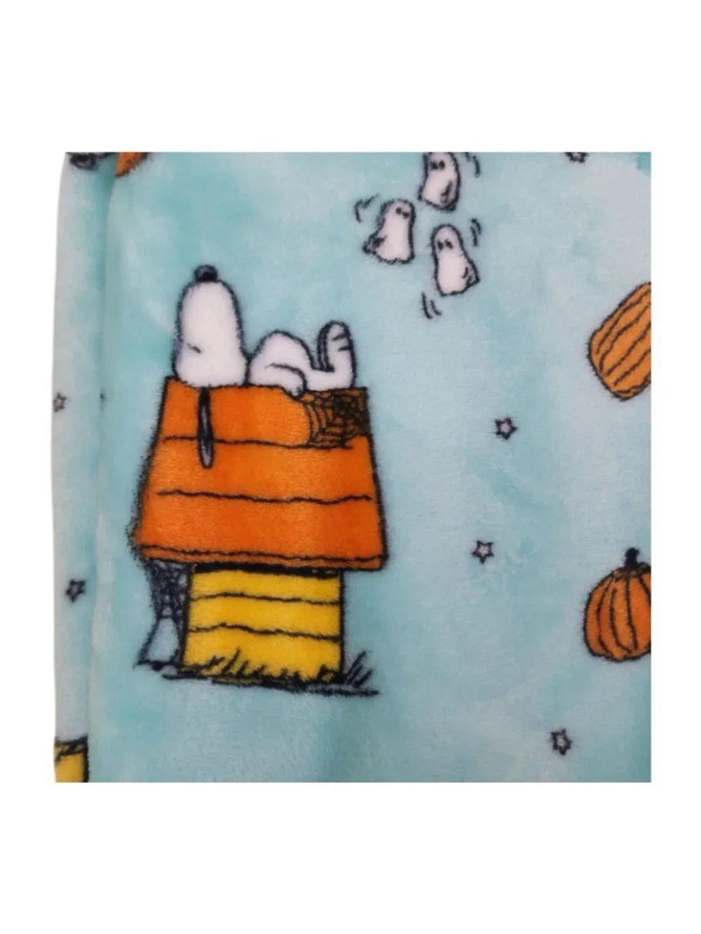 Peanuts Snoopy Pet Plush Throw Blanket Pumpkins Fall Ghosts Halloween Berkshire